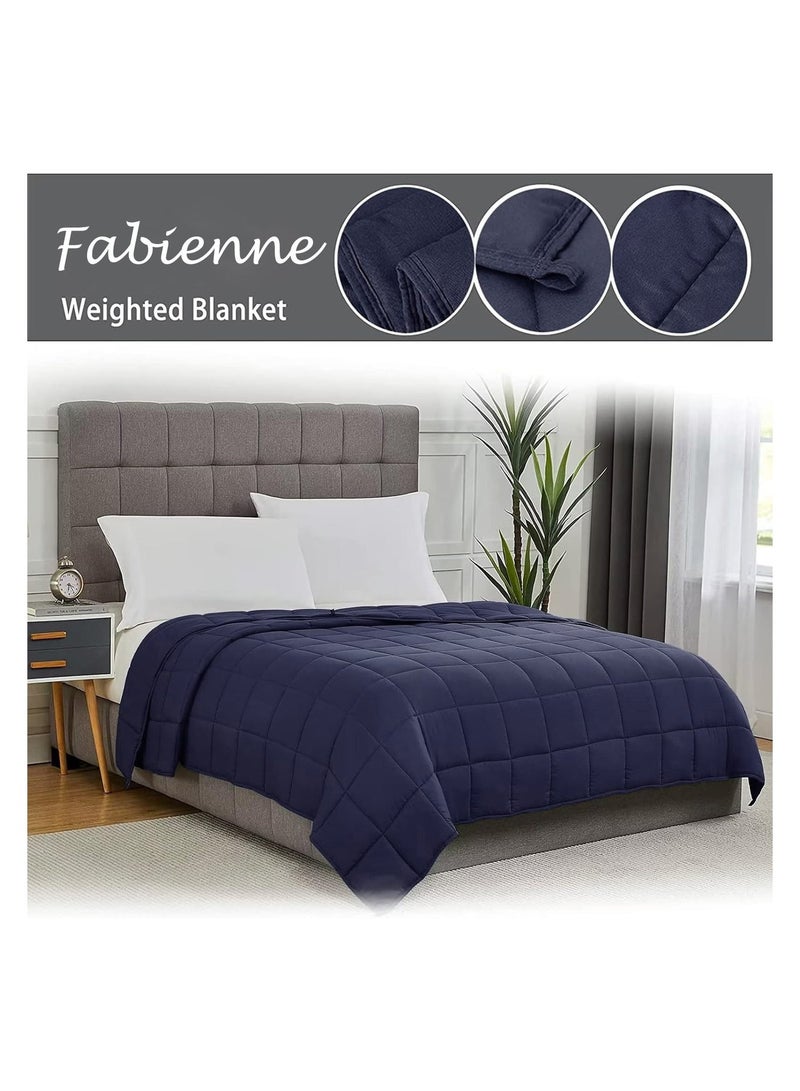 Fabienne Weighted Blanket 15lbs Single Size Adult Heavy Blanket 60"x80" Anxiety Relief Autism Therapy Insomnia Stress Relief Blanket Navy 6.8Kg 150x200cm - Image 2
